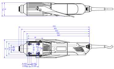 AMB 1050 FME-U, Fräsmotor mit Schnellwechselsystem, NEU